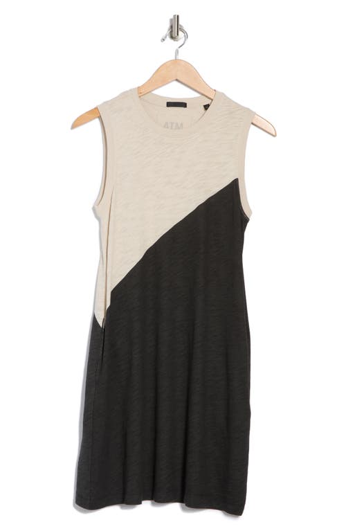 Atm Anthony Thomas Melillo Colorblock Cotton Tank Dress