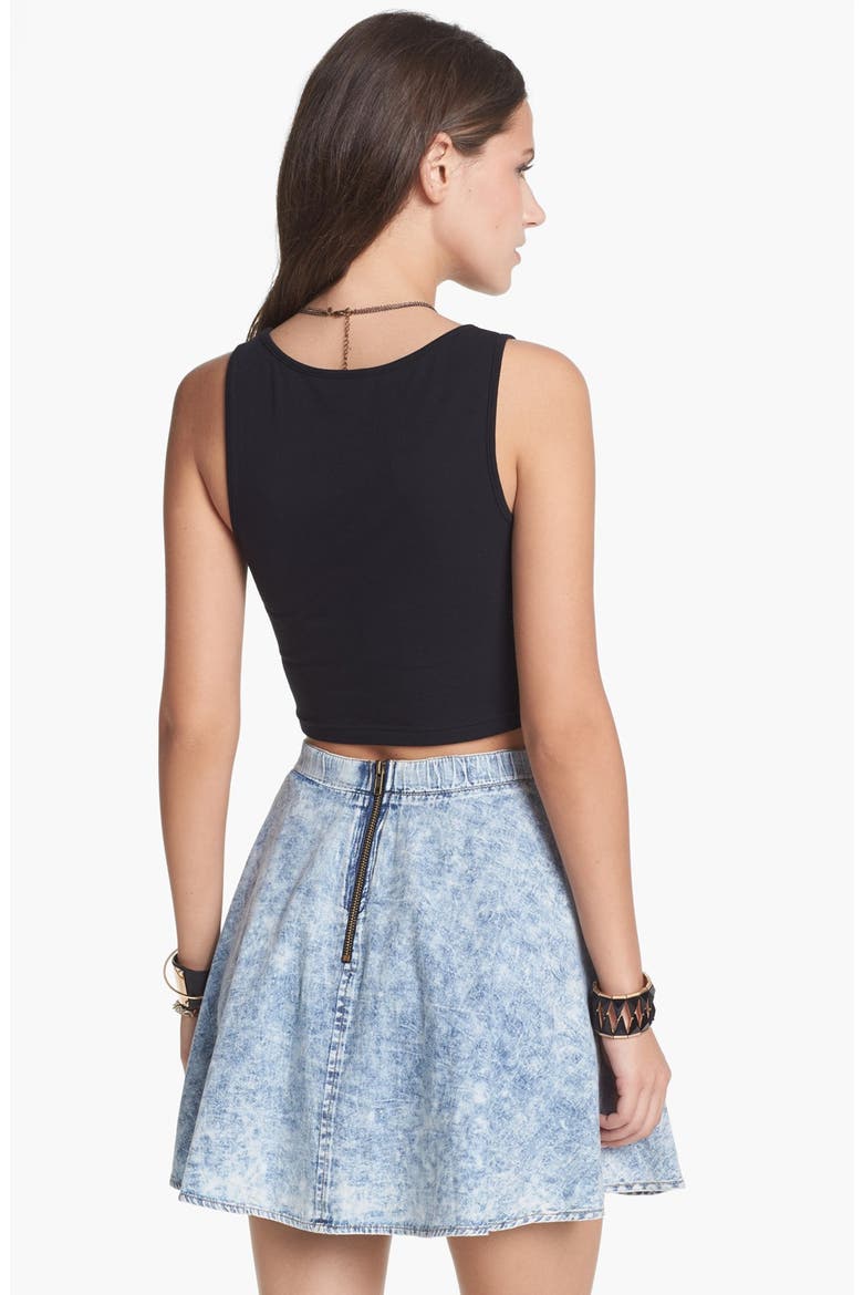 Acid Wash Chambray Skirt, Alternate, color, CHAMBRAY