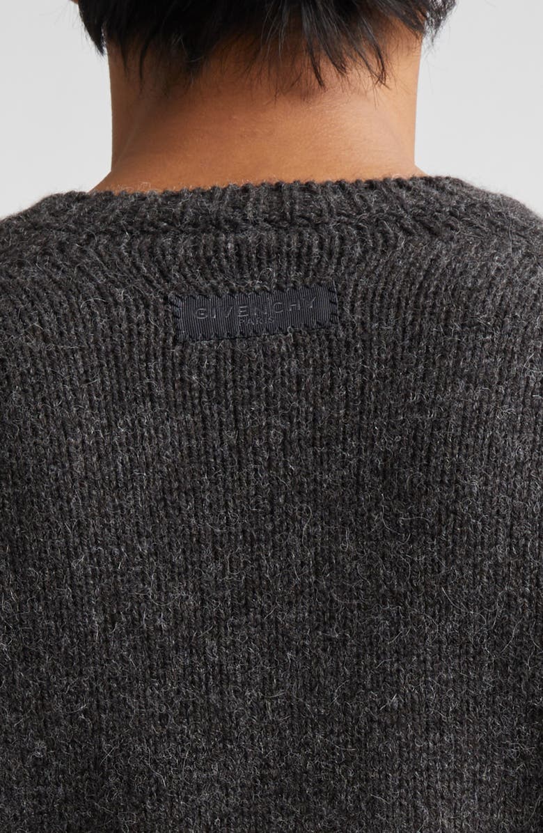 Givenchy Cocoon Sleeve Crewneck Sweater, Alternate, color, Grey Mix