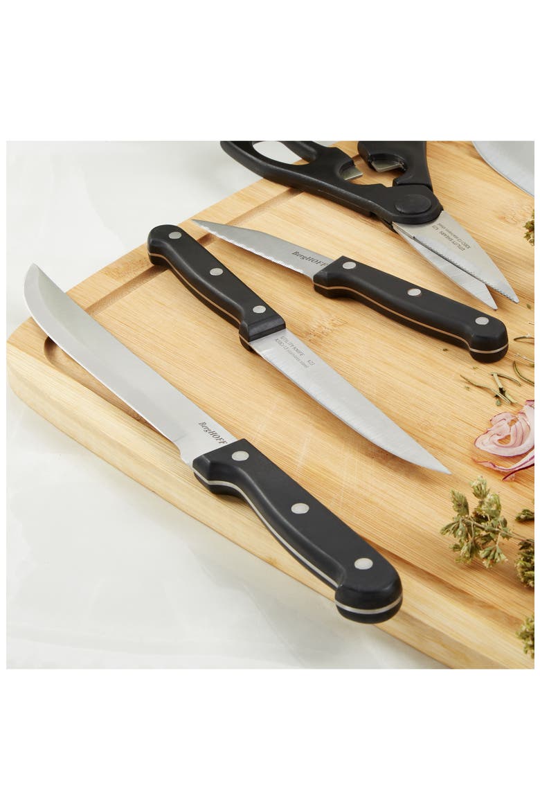 Dina Pica 7-Piece Knife Block, Alternate, color, BLACK