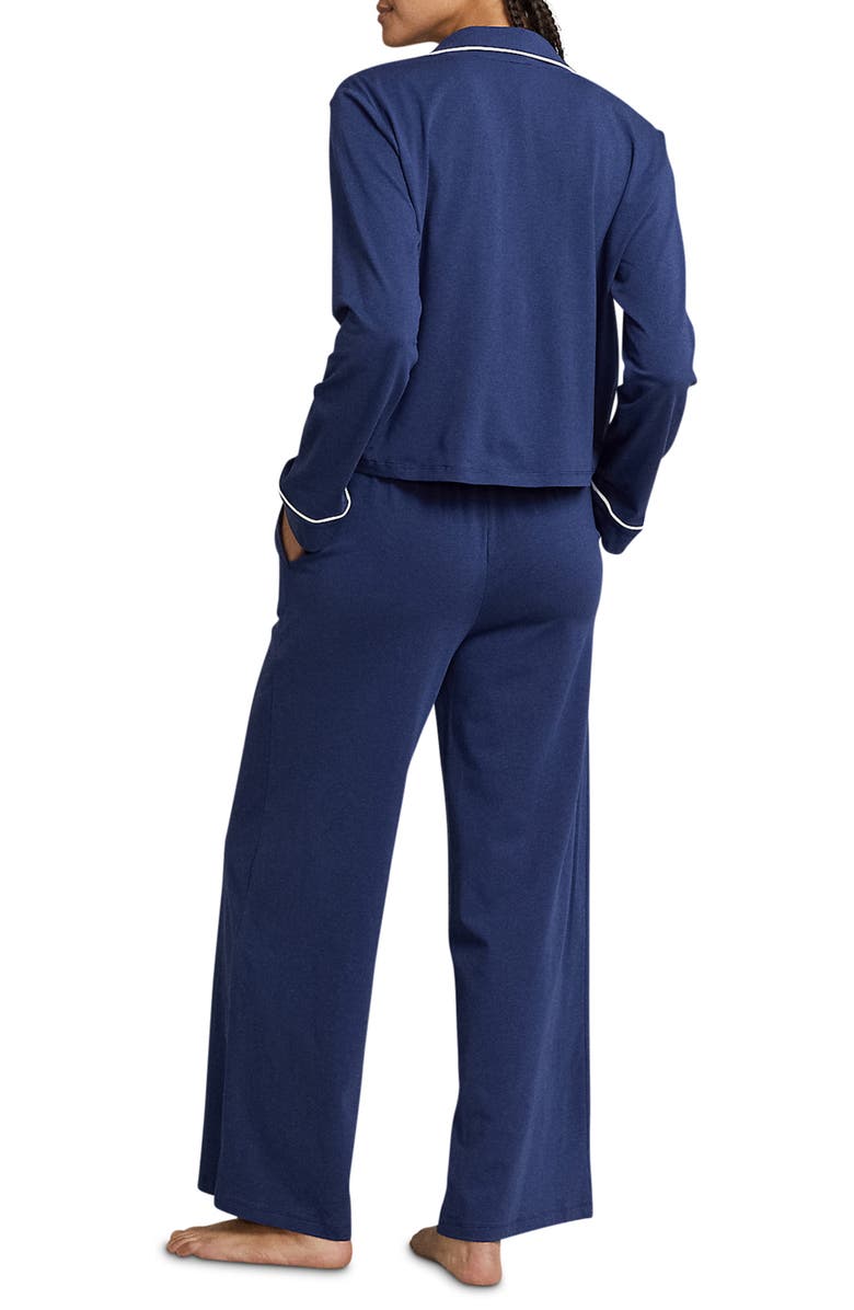 Polo Ralph Lauren Jersey Pajamas, Alternate, color, Navy