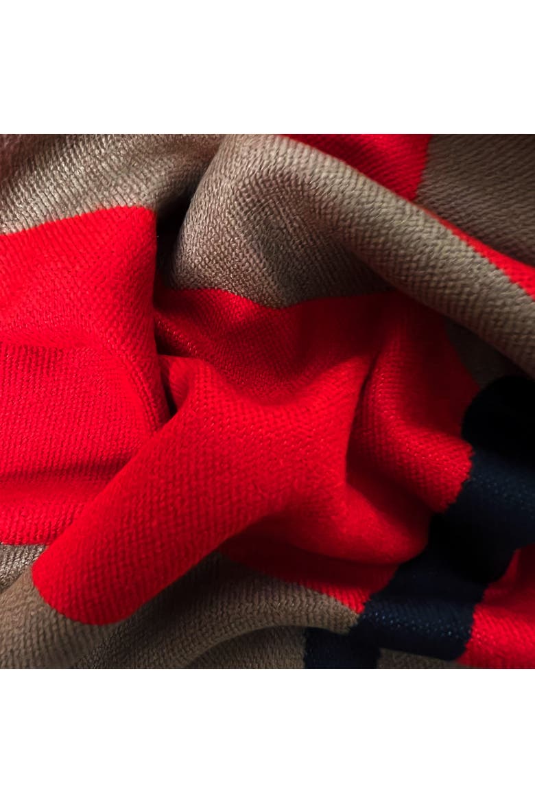 The Eleanor Scarf, Alternate, color, Brown/Red