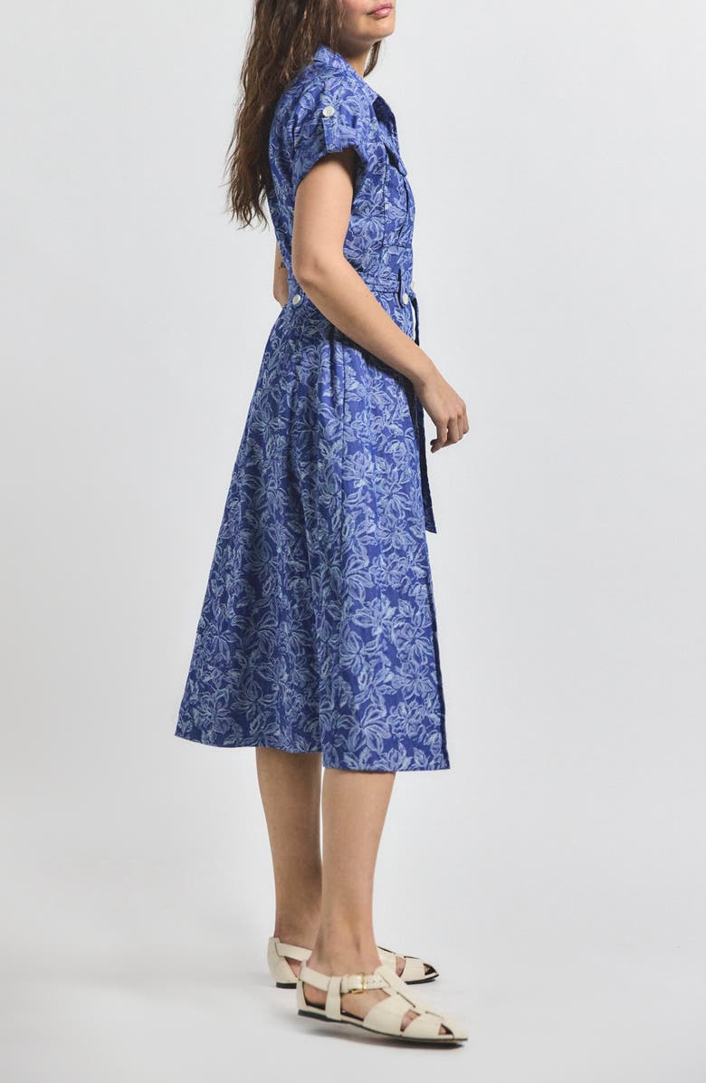 Derek Lam 10 Crosby Gaelle Floral Cotton Blend Shirtdress, Alternate, color,