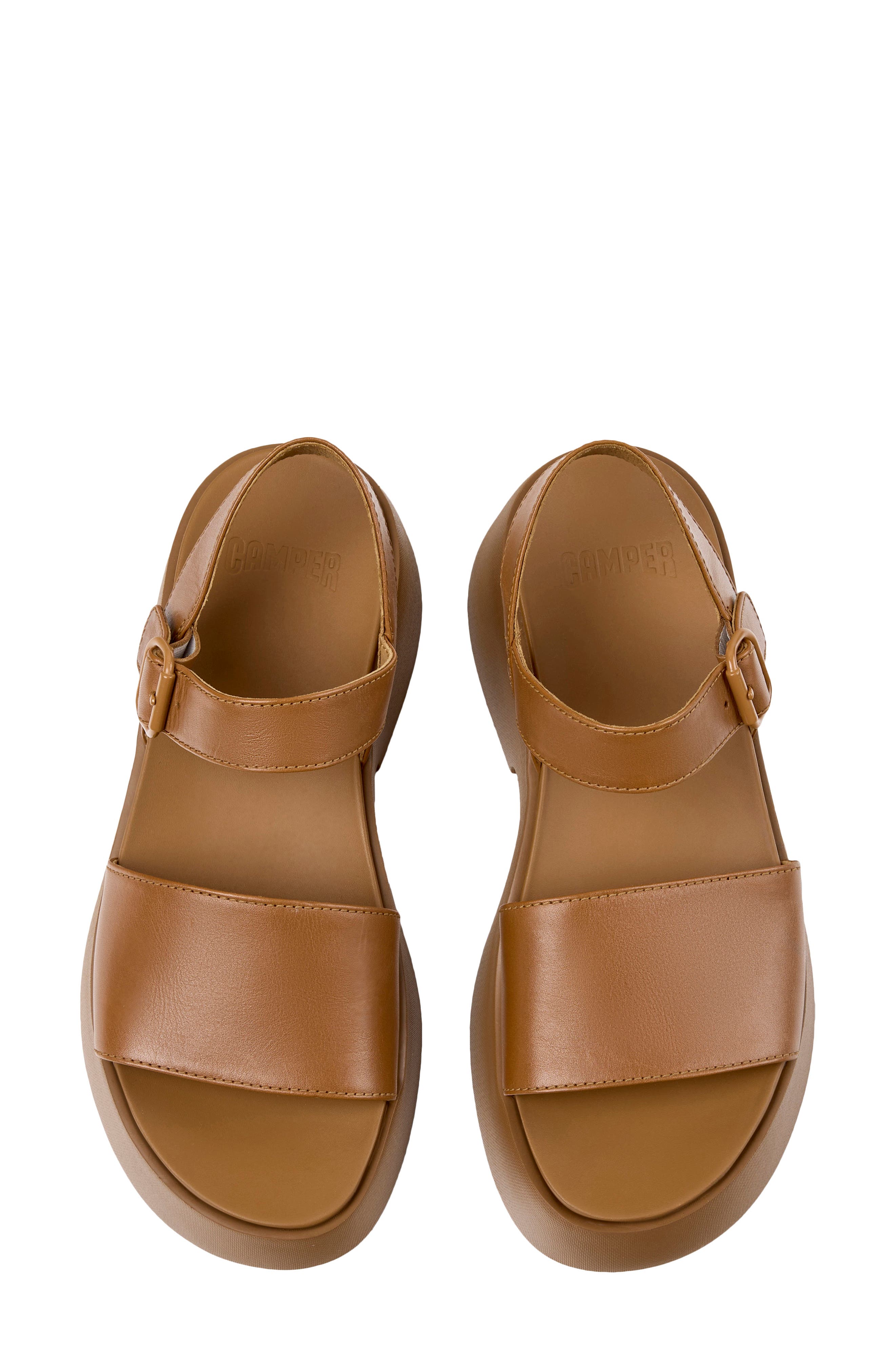 Tasha Ankle Strap Wedge Sandal, Alternate, color, MEDIUM BROWN