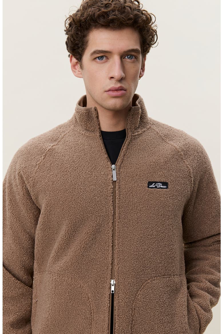 Patch Teddy Jacket, Alternate, color, CARIBOU