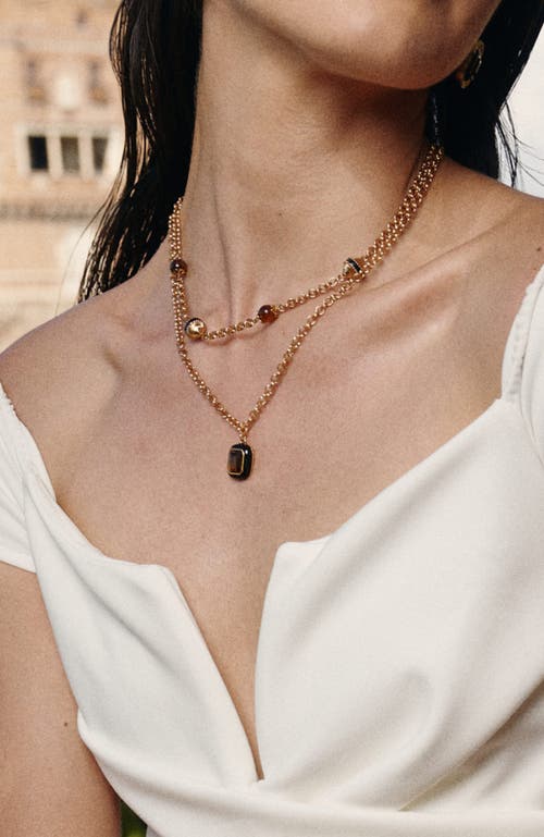 Rc Retro Chic Roman Night Necklace Set In Gold