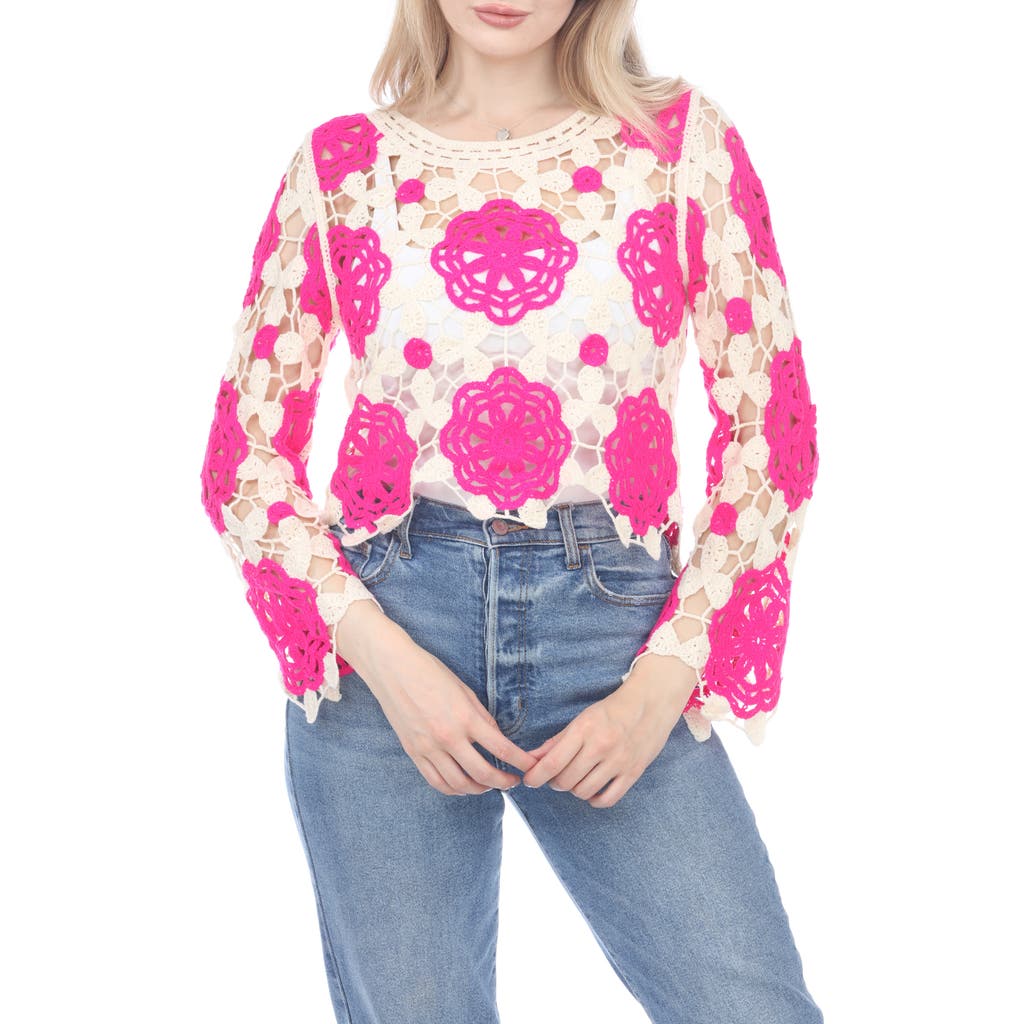 RAIN AND ROSE RAIN AND ROSE CUTOUT OPENWORK SWEATER