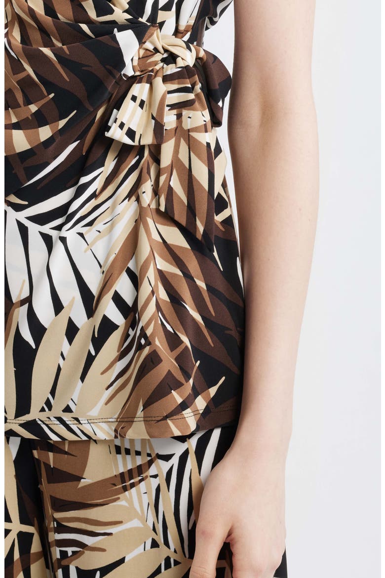 Print Side Tie Top, Alternate, color, ANNE BLACK MULTI