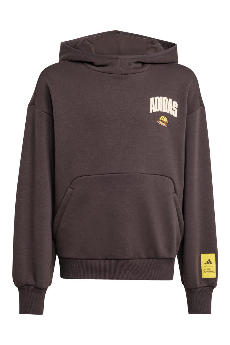 x The Simpsons Kids' Krusty Burger Graphic Hoodie, Main, color, NIGHT BROWN
