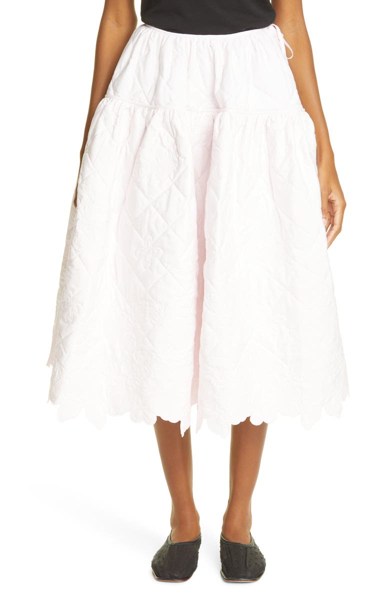 Cecilie Bahnsen Rosie Quilted Patchwork Midi Skirt | Nordstrom