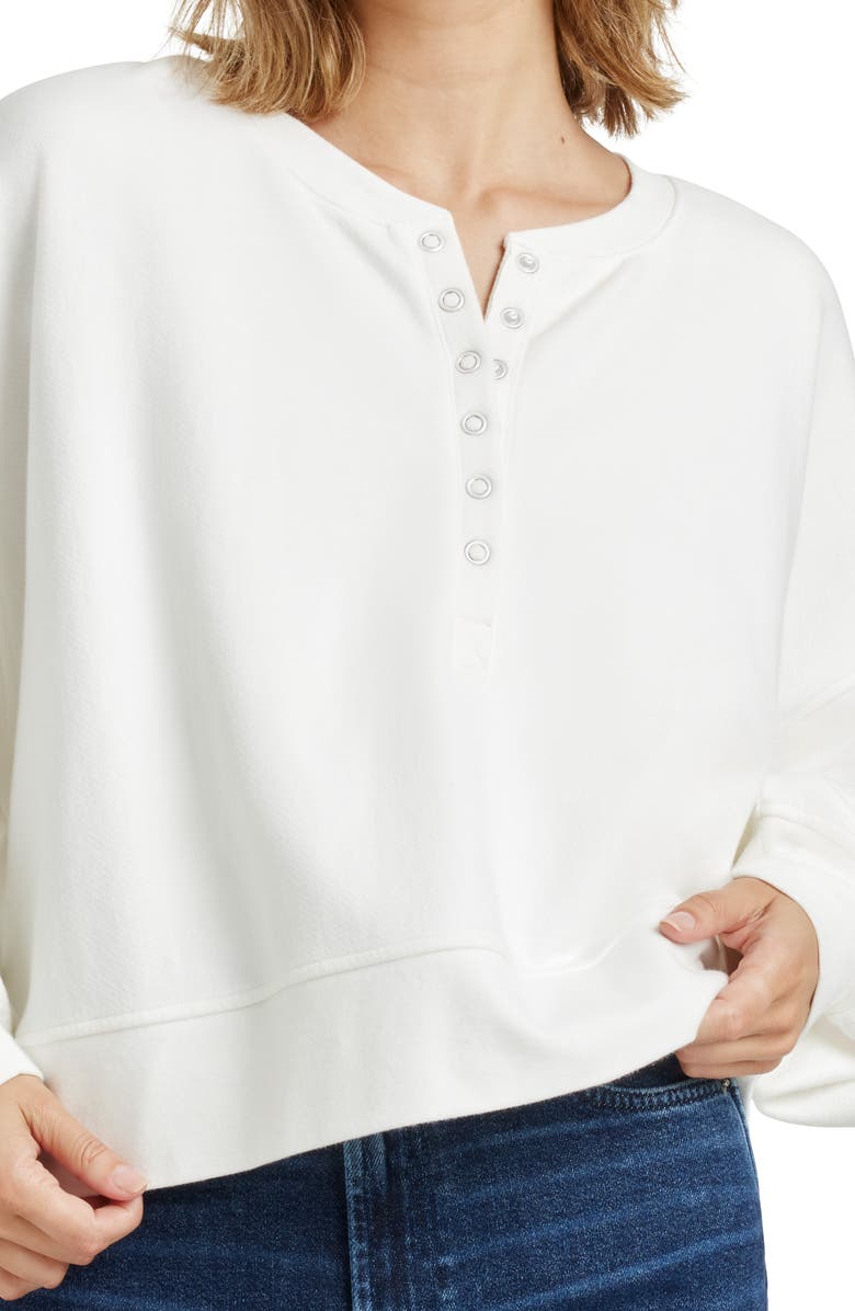 Splendid Henley Balloon Sleeve Sweatshirt, Alternate, color, 