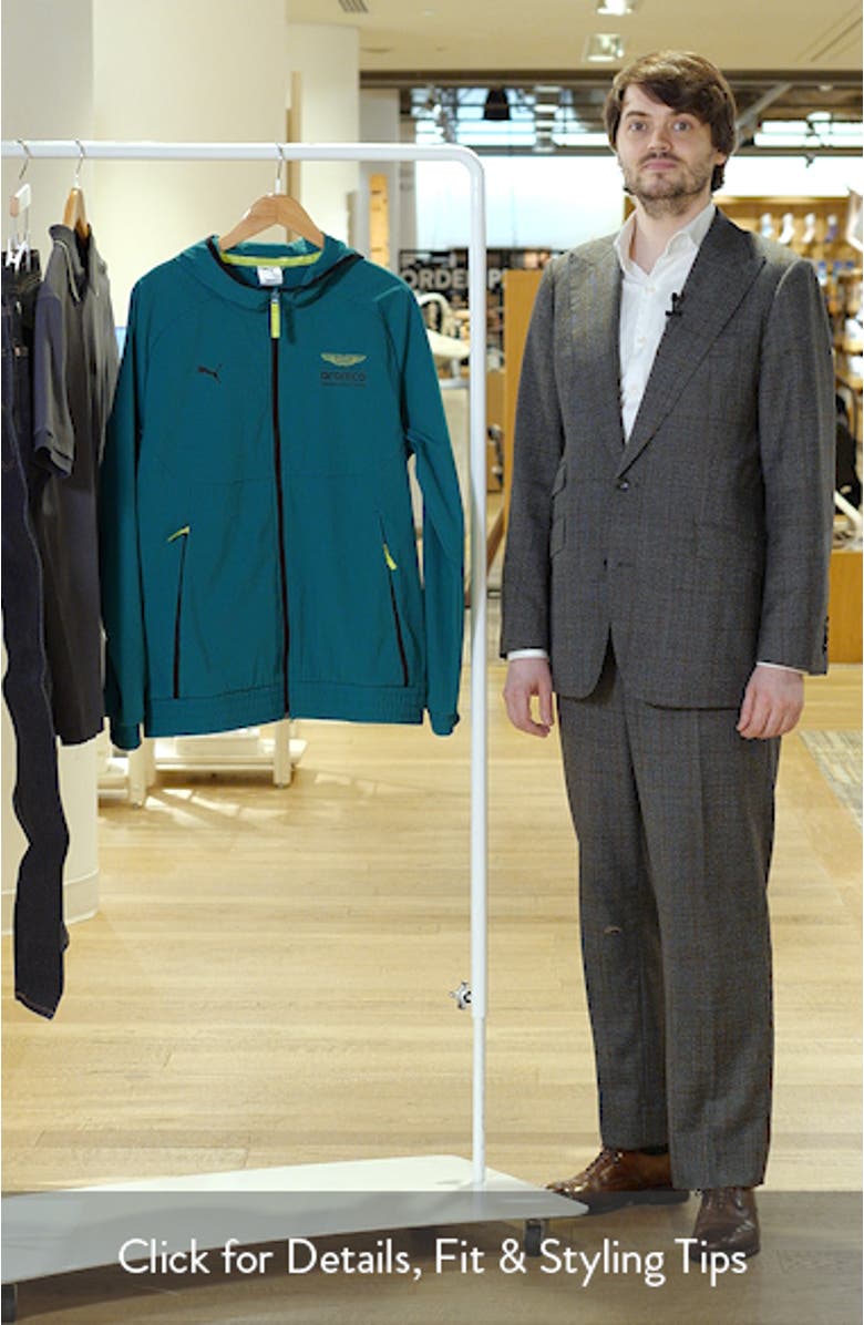 x AMF1 PUMATECH Water Repellent Stretch Nylon Jacket, sales video thumbnail