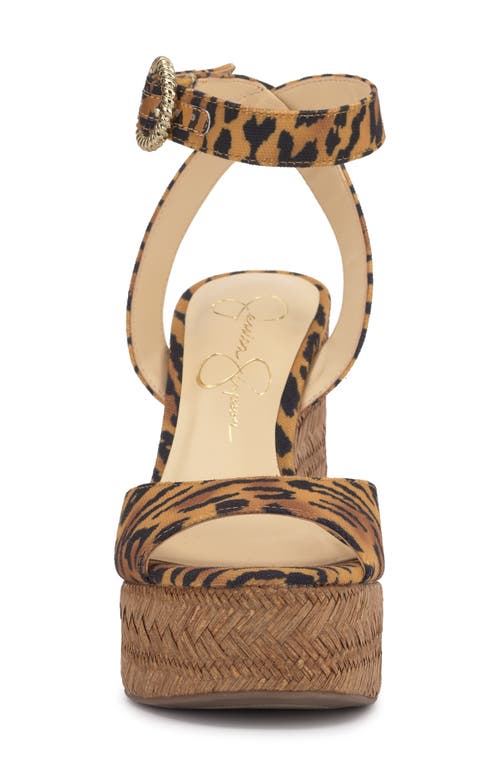 Jessica Simpson Kamindi Platform Wedge Sandal In Natural Tiger