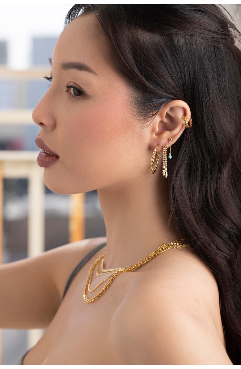 Bony Levy 14K Gold Beaded Drop Earrings, Alternate, color, 14K Yellow Gold