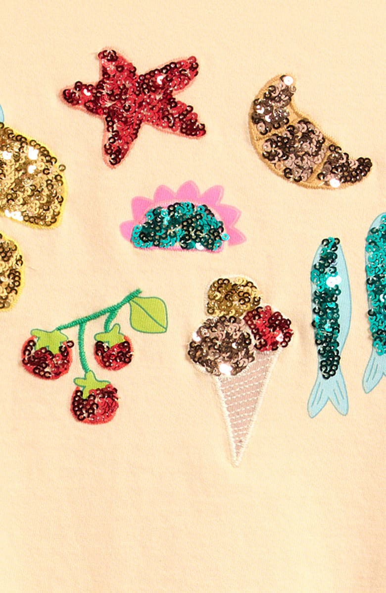 NEXT Kids' Sequin Embellished Seaside T-Shirt, Alternate, color, Yellow