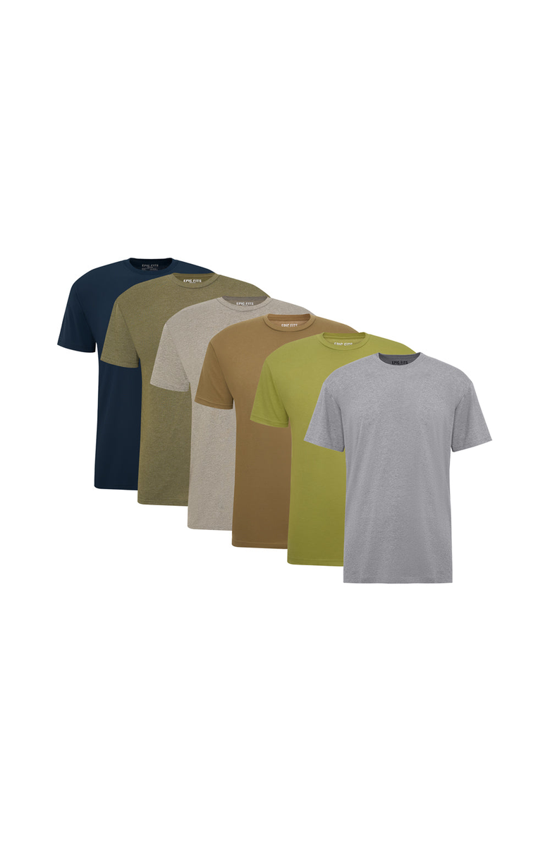 EPIC FITS Field Crew Neck 6-Pack T-Shirt Set, Main, color, Field Mixed Colors