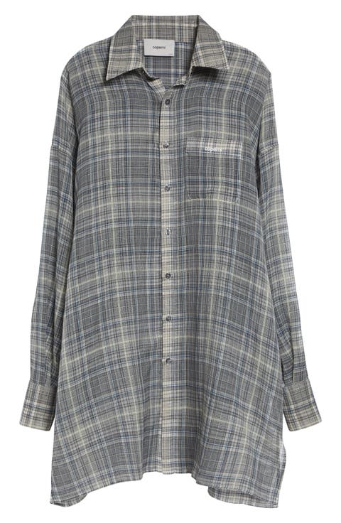 Check Zero Waste Cotton Button-Up Shirt