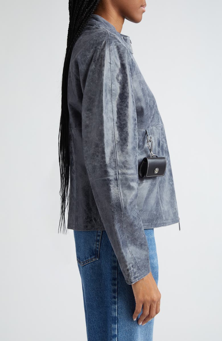 Saks Potts Daria Leather Jacket, Alternate, color,