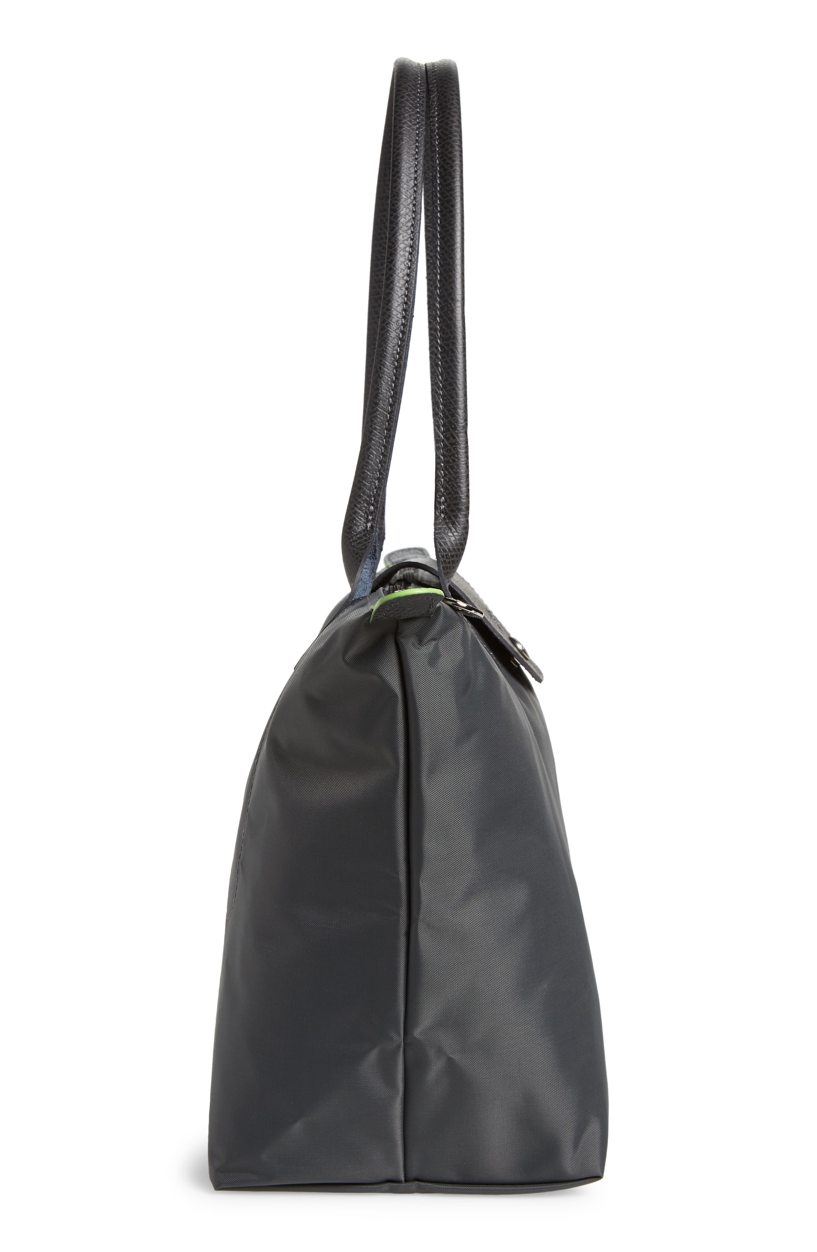 Longchamp Medium Le Pliage Green Recycled Canvas Shoulder Tote Bag, Alternate, color, Graphite