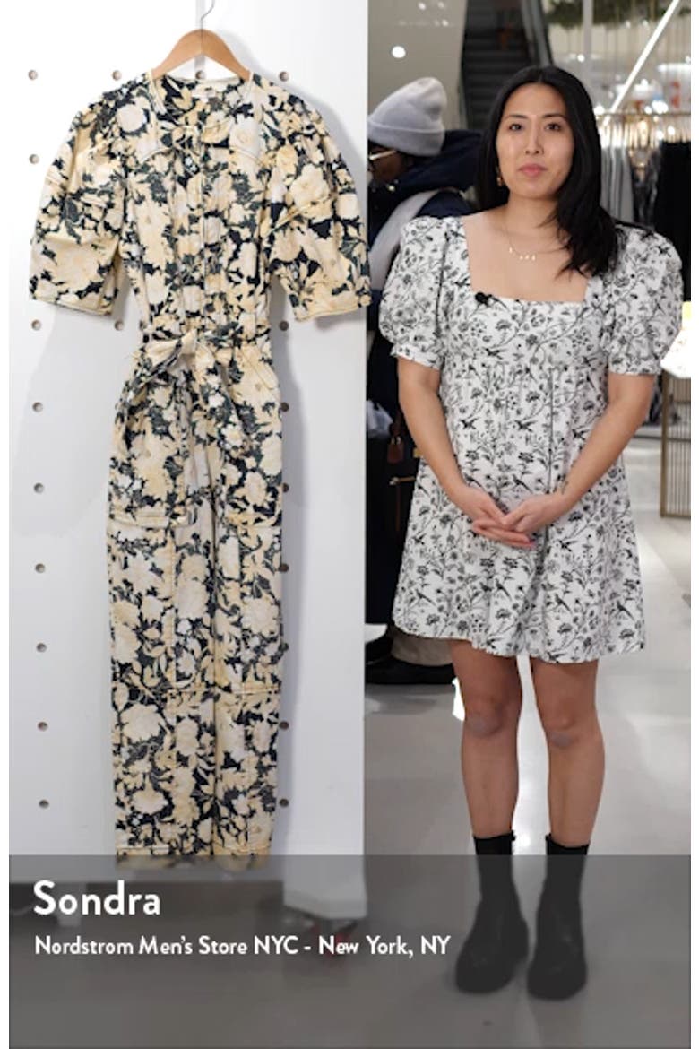 Gold Leaf Puff Sleeve Utility Jumpsuit video