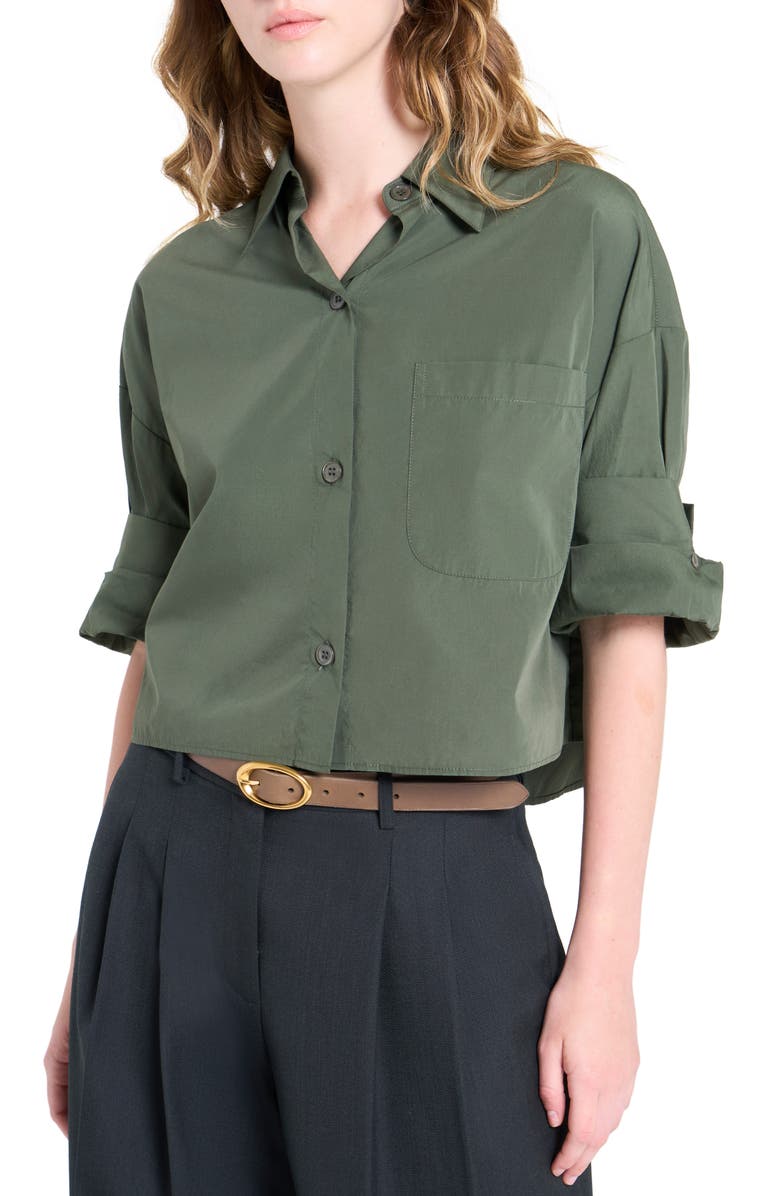 TWP Narrow Leather Belt, Main, color, Mink