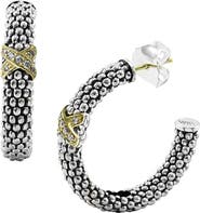 LAGOS X Diamond & Caviar Hoop Earrings