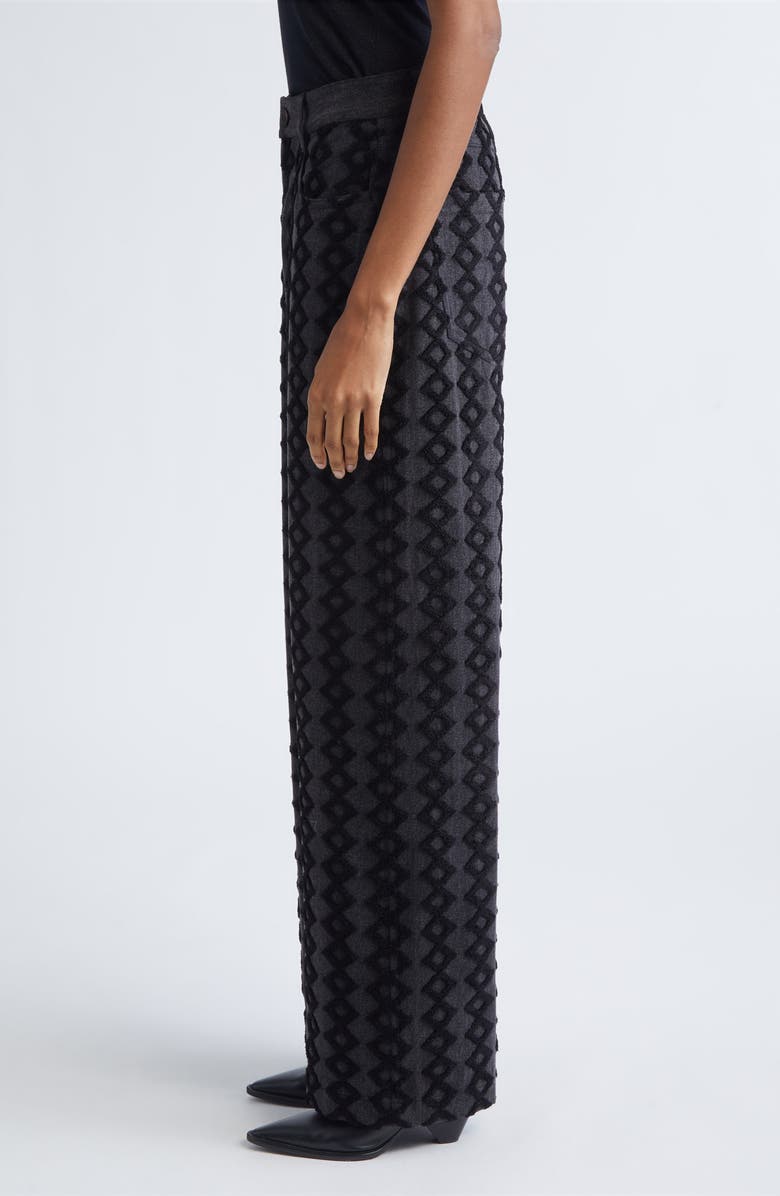 Diotima Stulla Geometric Embroidered Wide Leg Jeans, Alternate, color, Washed Black