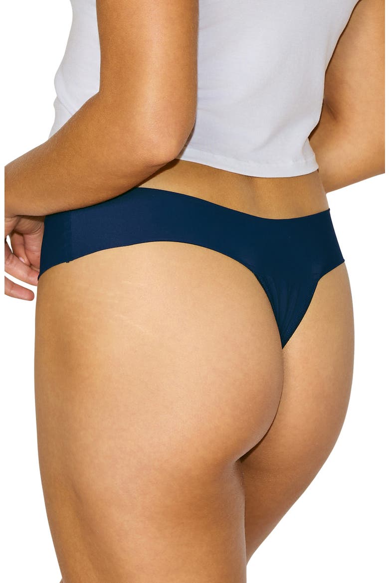 Breathe Natural Thong, Alternate, color, NAVY