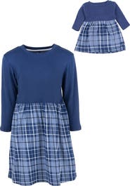 Leveret Girls Skirt Dress with Matching Doll Dress, 100% Cotton