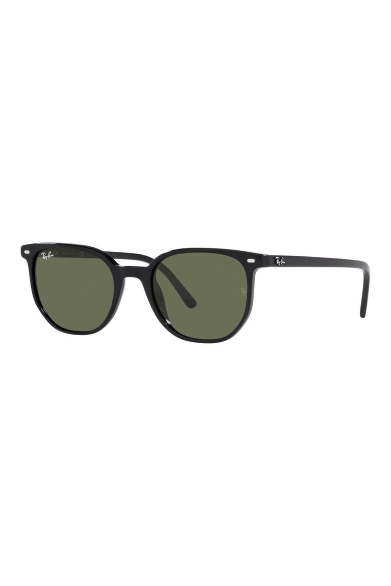 54mm Square Sunglasses, Alternate, color, SHINY BLACK