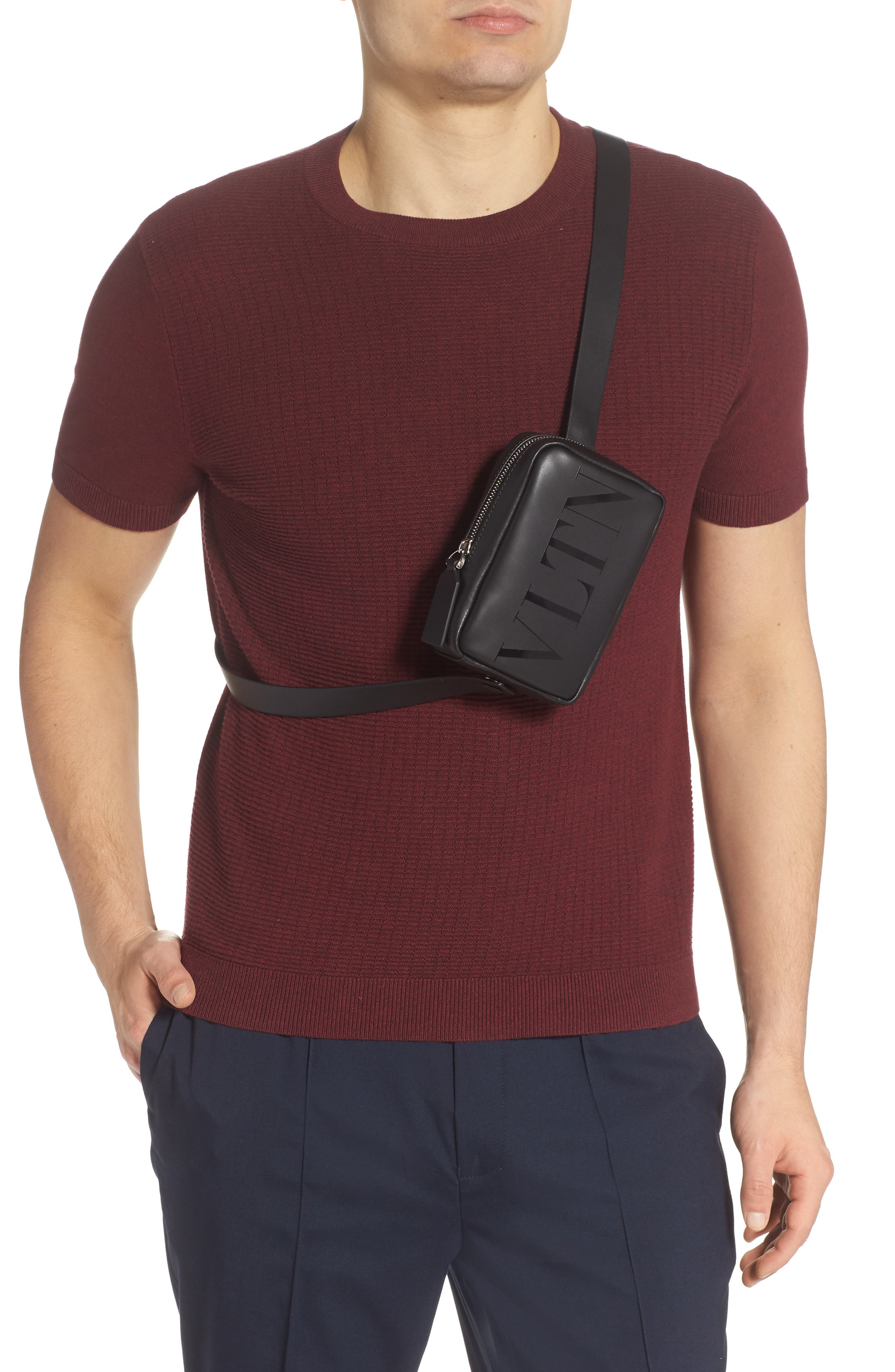 Valentino Garavani Valentino Logo Shoulder Pouch, Alternate, color, 