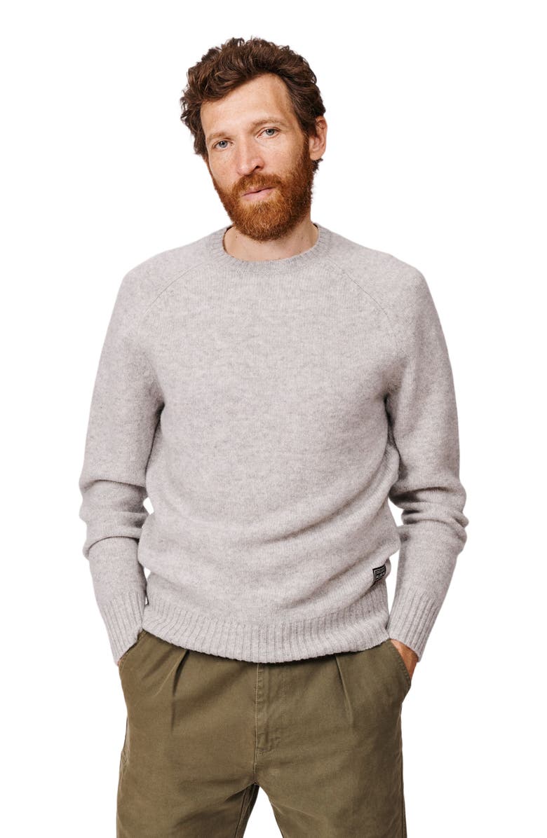 Aubin Prestwick Shetland Crew Neck Sweater, Main, color, Silver