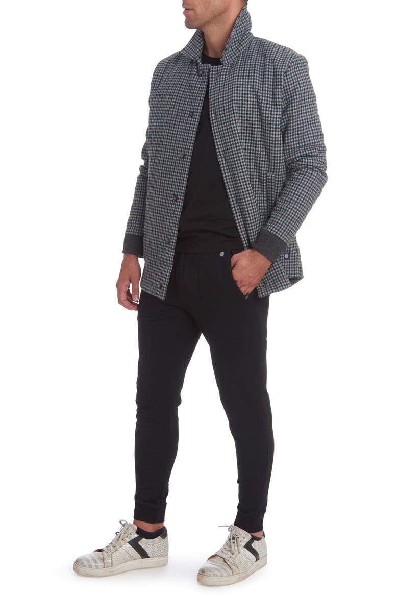 Quilted Wool Blend Overshirt, Alternate, color, GREY