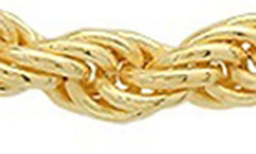 Queen Jewels 14k Yellow Gold Rope Chain Necklace In Gold