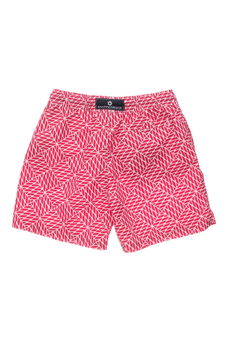 Kids' Nautical Knots Volley Board Shorts, Alternate, color, RED