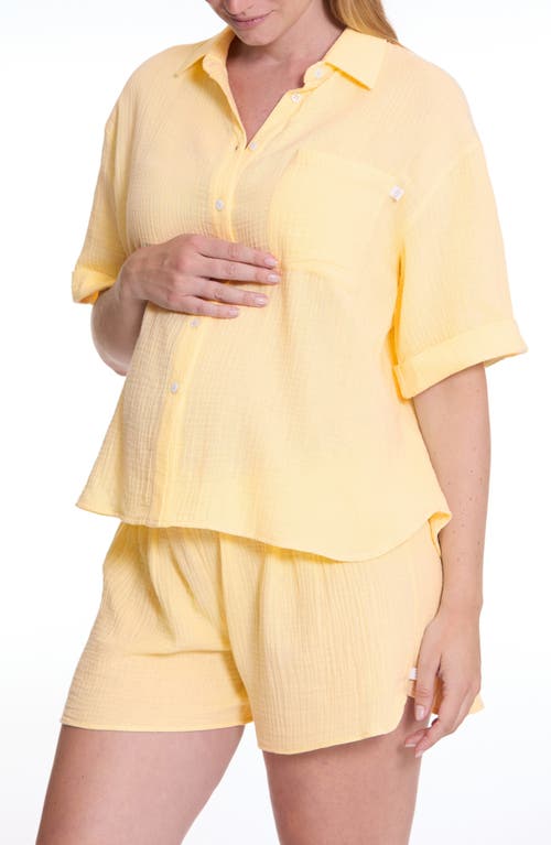 Cache Coeur Ice Cream Organic Cotton Gauze Maternity Short Pajamas