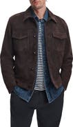 rag & bone Suede Trucker Jacket