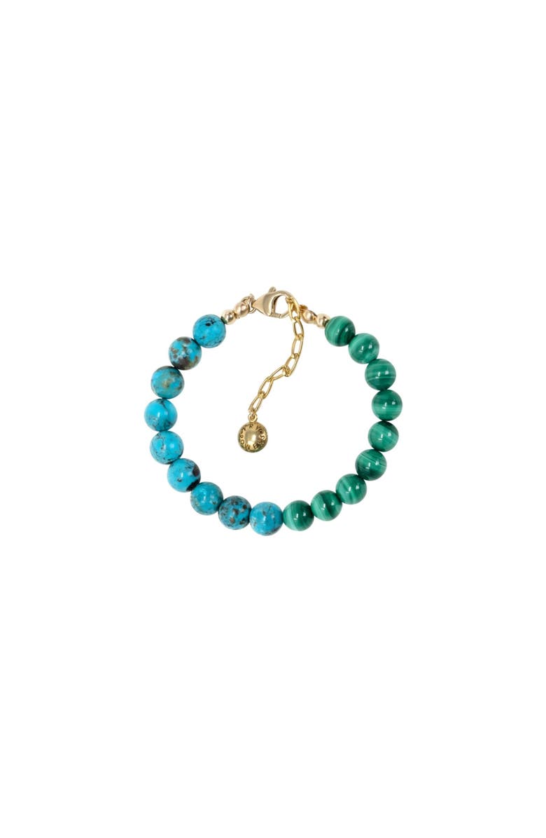 FRY POWERS Turquoise + Malachite Bracelet, Main, color, Turquoise/Malachite