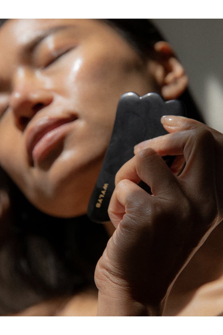 Black Obsidian Gua Sha + Face Roller Set, Alternate, color, None