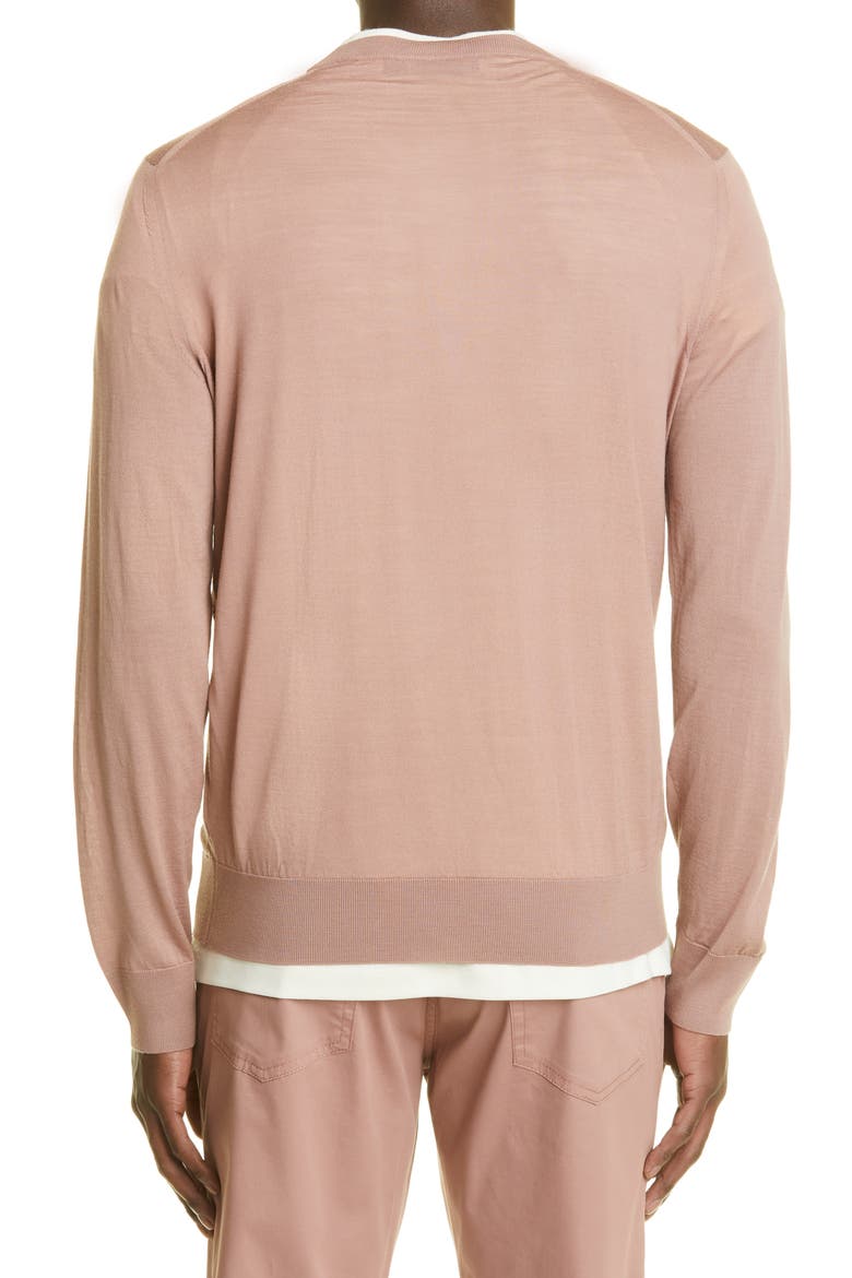 High Performance™ Merino Wool Crewneck Sweater, Alternate, color, PINK