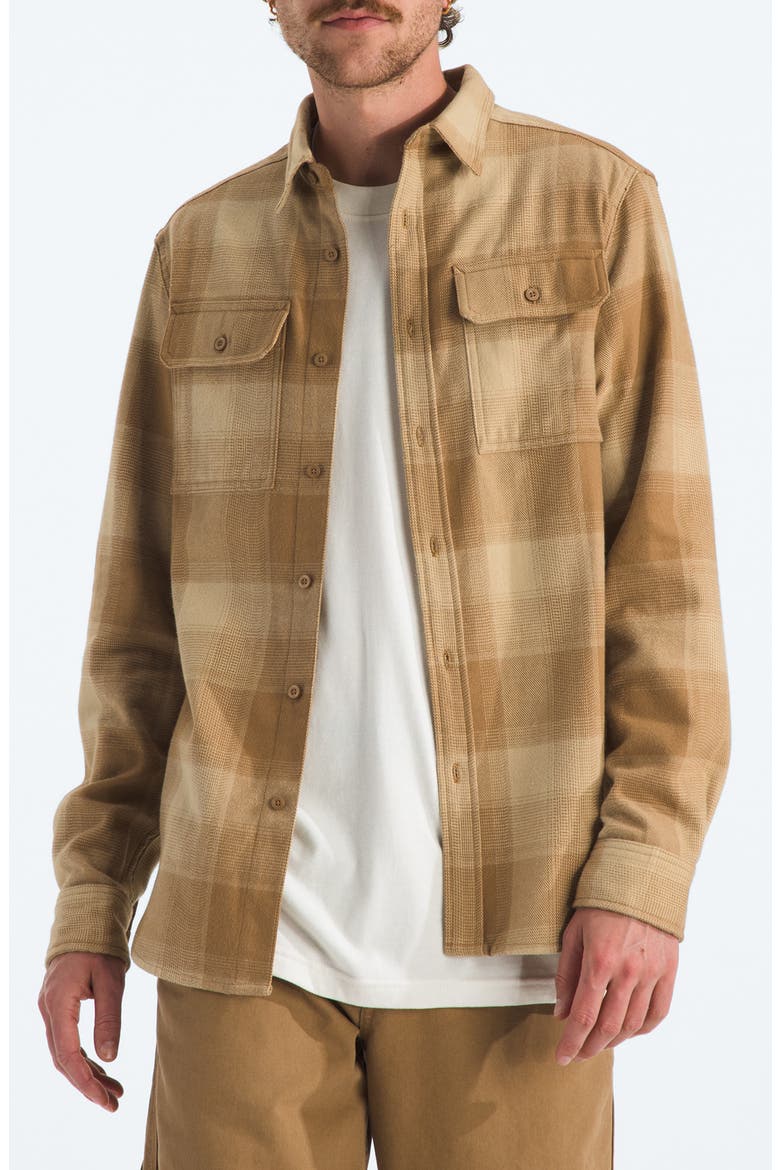 Arroyo Plaid Cotton Flannel Button-Up Shirt, Main, color, UTILITY BROWN TNF SHADOW PLAID