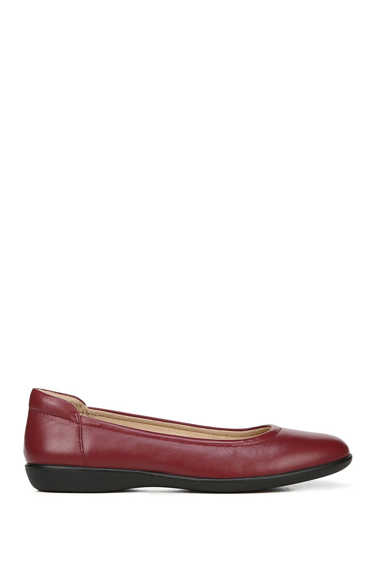 Flexy Leather Flat - Wide Width Available, Alternate, color, RED