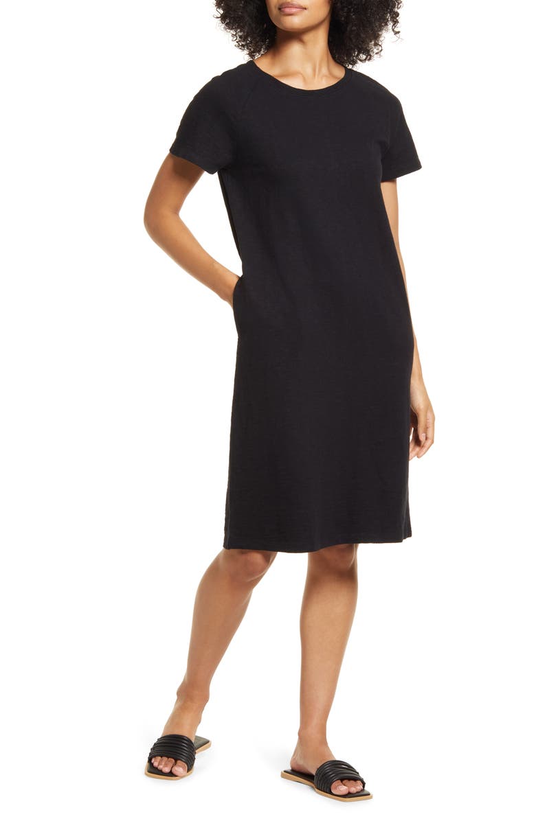 Caslon<sup>®</sup> Raglan T-Shirt Dress, Main, color, 