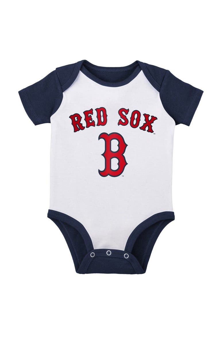 Infant White/Heather Gray Boston Red Sox Two-Pack Little Slugger Bodysuit Set, Alternate, color, White