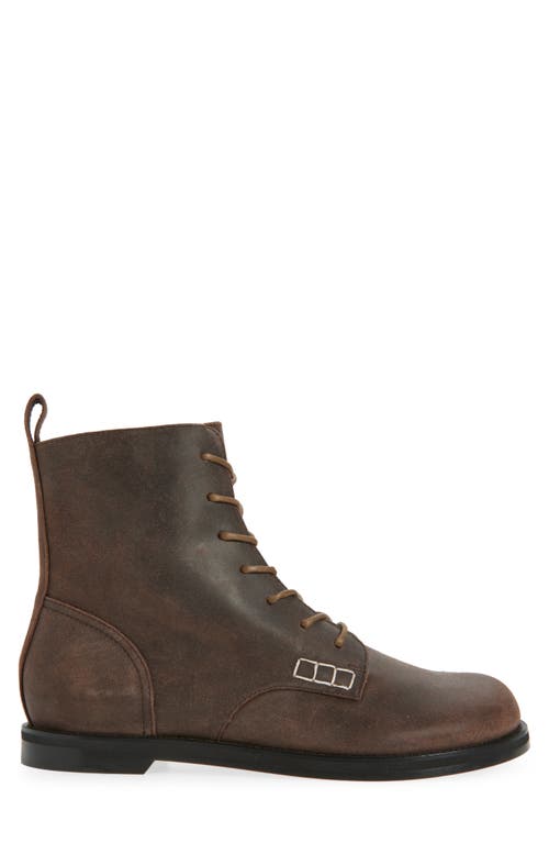 Jw Anderson Leather Lace-up Boots In Brown