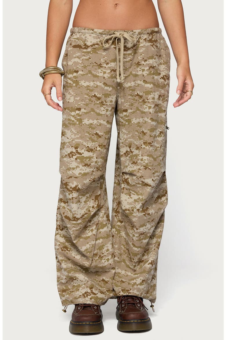 Demey Camo Baggy Pants, Main, color, BEIGE
