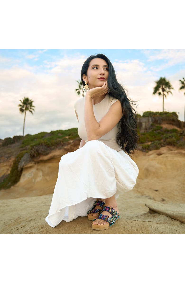 Minnetonka Georgine Slide Sandal, Alternate, color, Shadow Geo