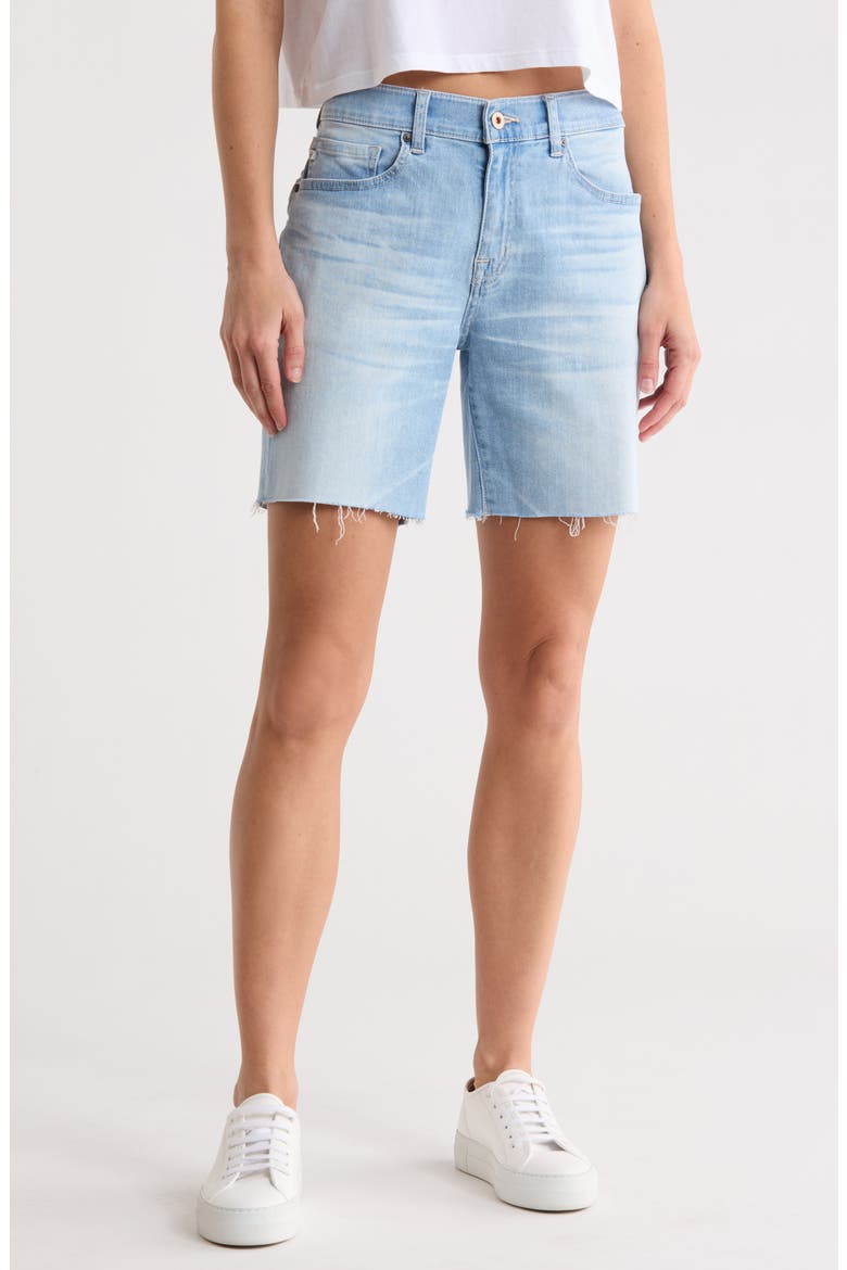 Ex-Boyfriend Mid Thigh Denim Shorts, Main, color, COASTAL SHORE
