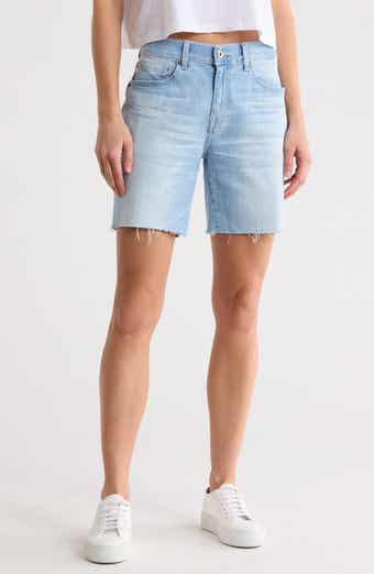 AG Ex-Boyfriend Mid Thigh Denim Shorts