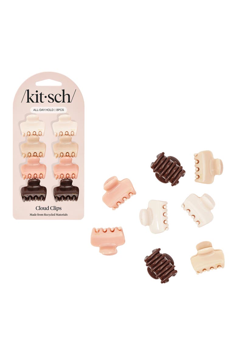 Mini Puffy 8-Piece Assorted Claw Clips Set, Main, color, ROSEWOOD